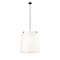 Z-Lite Weston Pendant, 6-Light, 24 In.W x 24 In.H, Matte Black/White Linen 3501P24-MB - alternate 1